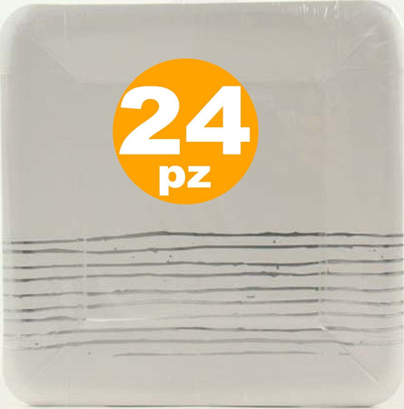 SET 24 PIATTI PIATTO CARTA QUADRATO 24 CM BIANCO E ARGENTO USA GETTA FESTE PARTY Casa e cucina/Hobby creativi/Materiali per hobby creativi/Forniture per feste/Articoli per feste e compleanni per bambini/Stoviglie Trade Shop italia - Napoli, Commerciovirtuoso.it