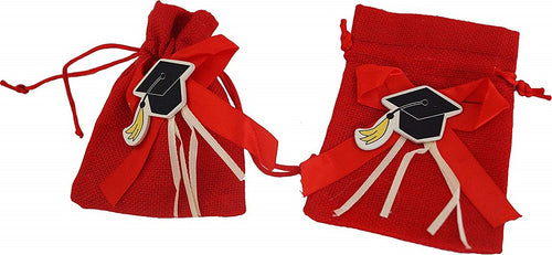 Set 24pz. Sacchetti Sacchetto Rosso Laurea Juta 10x13cm Bomboniera Portaconfetti Casa e cucina/Hobby creativi/Materiali per hobby creativi/Forniture per feste/Bomboniere Trade Shop italia - Napoli, Commerciovirtuoso.it
