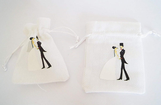 Set 24pz Sacchetto Bianco Sposi 10x13cm Bomboniera Confetti Riso Matrimonio Promessa Casa e cucina/Hobby creativi/Materiali per hobby creativi/Forniture per feste/Bomboniere Trade Shop italia - Napoli, Commerciovirtuoso.it