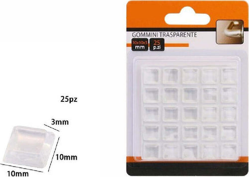 Set 25 Gommini Adesivi Protezione Pavimenti Trasparenti Quadrati 10x10x3mm 66091 Casa, arredamento e bricolage > Bricolage e fai da te > Minuteria Trade Shop italia - Napoli, Commerciovirtuoso.it