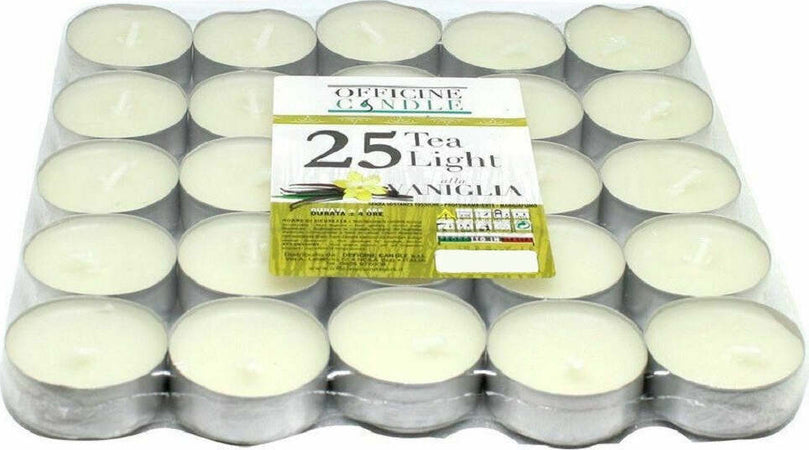 Set 25 Pezzi Candele Bianche Profumate Fragranza Alla Vaniglia Tealight Lumini Casa, arredamento e bricolage > Accessori Casa > Candele Profumate Trade Shop italia - Napoli, Commerciovirtuoso.it
