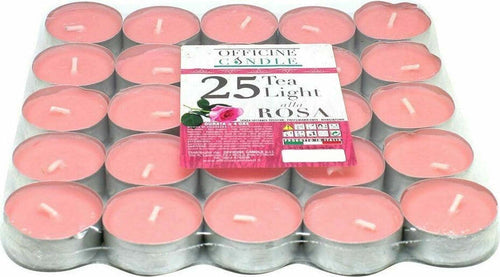 Set 25 Pezzi Candele Rosa Profumate Fragranza Alla Rosa Tealight Lumini Candela Casa, arredamento e bricolage > Accessori Casa > Candele Profumate Trade Shop italia - Napoli, Commerciovirtuoso.it