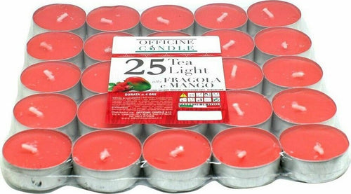 Set 25 Pezzi Candele Rosse Profumate Fragranza Fragola E Mango Tealight Lumini Casa, arredamento e bricolage > Accessori Casa > Candele Profumate Trade Shop italia - Napoli, Commerciovirtuoso.it