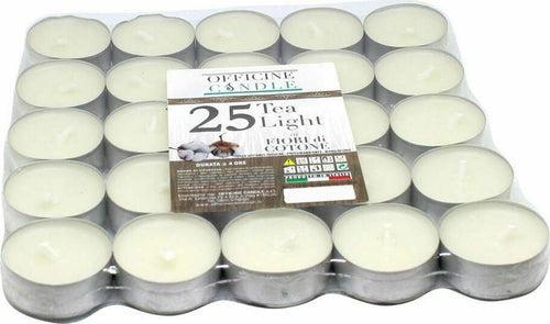 Set 25 Pz. Candele Bianche Profumate Fragranza Fiori Di Cotone Tealight Lumini Casa, arredamento e bricolage > Accessori Casa > Candele Profumate Trade Shop italia - Napoli, Commerciovirtuoso.it