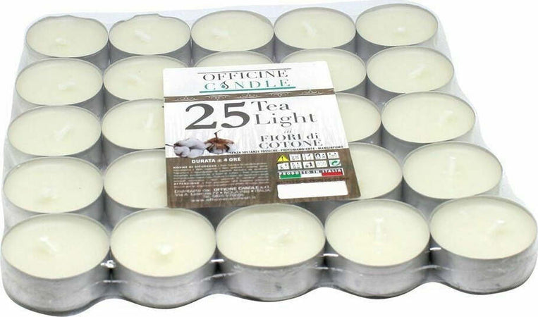 Set 25 Pz. Candele Bianche Profumate Fragranza Fiori Di Cotone Tealight Lumini Casa, arredamento e bricolage > Accessori Casa > Candele Profumate Trade Shop italia - Napoli, Commerciovirtuoso.it
