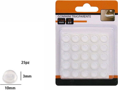 Set 25 Pz Gommini Adesivi Protezione Pavimenti Trasparenti Rotondi 10x3mm 66095 Casa, arredamento e bricolage > Bricolage e fai da te > Minuteria Trade Shop italia - Napoli, Commerciovirtuoso.it