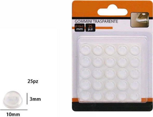 Set 25 Pz Gommini Adesivi Protezione Pavimenti Trasparenti Rotondi 10x3mm 66095 Casa, arredamento e bricolage > Bricolage e fai da te > Minuteria Trade Shop italia - Napoli, Commerciovirtuoso.it