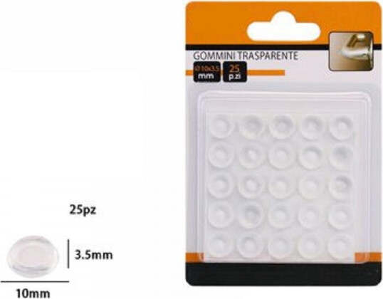 Set-25pz-Gommini-Adesivi-Protezione-Pavimenti-Trasparenti-Rotondi-10x3.5mm-66093