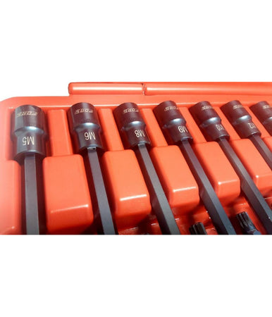 Set 26 Pezzi Chiavi A Bussola Inserti Millerighe Xzn 1/2" Da M5 A M16 Fs-43614