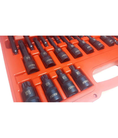 Set 26 Pezzi Chiavi A Bussola Inserti Millerighe Xzn 1/2" Da M5 A M16 Fs-43614