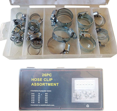 SET 26 PEZZI FASCETTE STRINGITUBO IN ACCIAIO ASSORTIMENTO TUBI TUBO MORSETTI Fai da te/Materiale elettrico/Gestione del cavo/Stringicavi Trade Shop italia - Napoli, Commerciovirtuoso.it