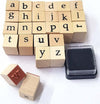 Set-26-Pezzi-Timbri-Effetto-Legno-Lettere-Dell'alfabeto-Quadrati-Timbro-Timbrini