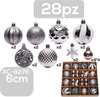 Set-28-Palline-Natalizie-Decorazioni-6-Cm-Addobbi-Per-Albero-Di-Natale-Xc-8276
