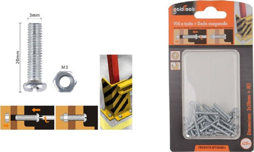 Set 29 Pz Viti Vite Testa A Croce Tonda 3x20mm Con Dadi Dado Esagonale M3 90954 Fai da te/Ferramenta/Chiodi viti ed elementi di fissaggio/Viti/Viti a spalla Trade Shop italia - Napoli, Commerciovirtuoso.it
