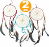 Set-2pz.-Acchiappasogni-Grande-13cm-Indiano-Dream-Piume-Decorazione-Bomboniera