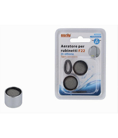 Set 2pz Aeratore Per Rubinetto F22 In Ottone Rompigetto Filtro Bagno Cucina 87995