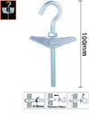 Set 2pz Ancora A Farfalla Con Gancio Acciaio Con Dado Rondella M6 X 100 Mm 57230 Fai da te/Ferramenta/Chiodi viti ed elementi di fissaggio/Bulloni/Bulloni di espansione Trade Shop italia - Napoli, Commerciovirtuoso.it