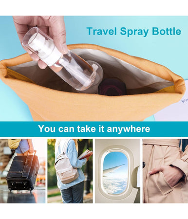 Set 2pz Bottiglia Spray Da Viaggio Vuota Boccetta Trasparente Profumo 80ml 79400