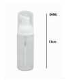 Set 2pz Bottiglia Viaggio Trasparente Dispenser Di Sapone Schiumogeno 60ml 79413