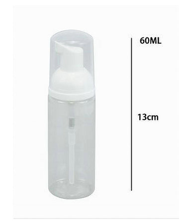 Set 2pz Bottiglia Viaggio Trasparente Dispenser Di Sapone Schiumogeno 60ml 79413