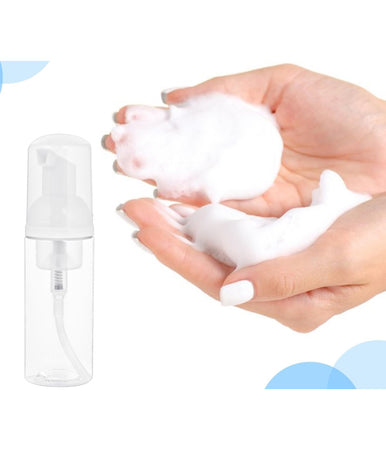 Set 2pz Bottiglia Viaggio Trasparente Dispenser Di Sapone Schiumogeno 60ml 79413