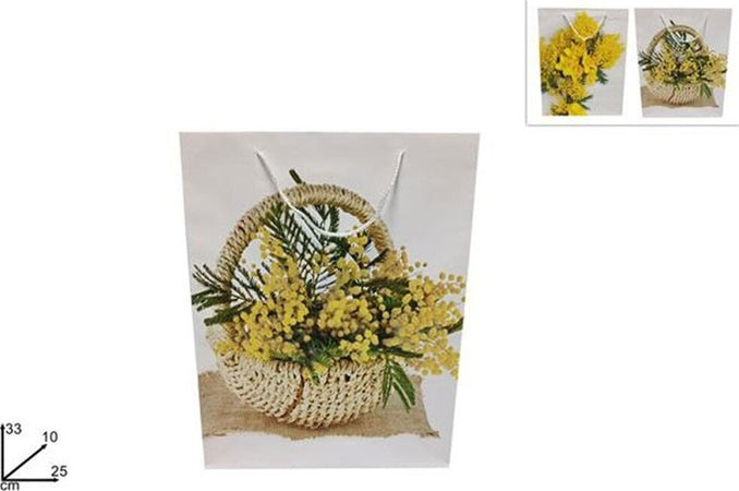 Set 2pz Buste Busta Regalo Mimosa 33x10x25cm Borsa Idea Regalo Festa Della Donna Casa e cucina/Hobby creativi/Articoli per confezioni regalo/Sacchetti da regalo Trade Shop italia - Napoli, Commerciovirtuoso.it
