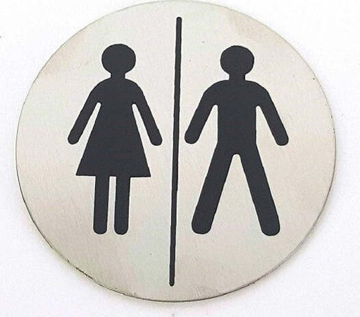 Set 2pz Cartelli Cartello Tondo Adesivo In Metallo Uomo Donna Porta Wc Bagno 6.5cm Casa e cucina/Decorazioni per interni/Accessori decorativi/Targhe e cartelli Trade Shop italia - Napoli, Commerciovirtuoso.it