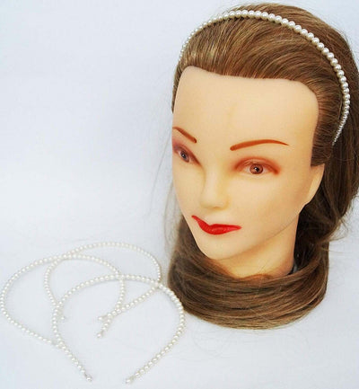 SET 2PZ CERCHIETTO FRONTINO PERLE PERLINE PICCOLE FERMACAPELLI PLASTICA ACCESSORI  Trade Shop italia - Napoli, Commerciovirtuoso.it