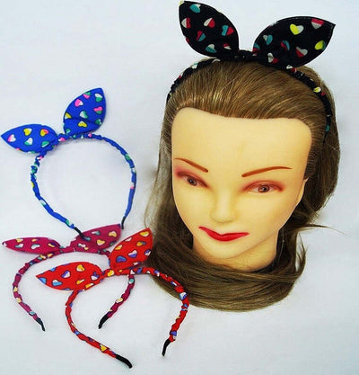 SET 2PZ CERCHIETTO RETRO CUORI ORECCHIE FERMACAPELLI TESSUTO ACCESSORI ACCONCIATURA  Trade Shop italia - Napoli, Commerciovirtuoso.it