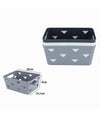 Set 2pz Cesto Cestino Portatutto Oggetti Organizer Rettangolare 20x14.7x9cm 10713