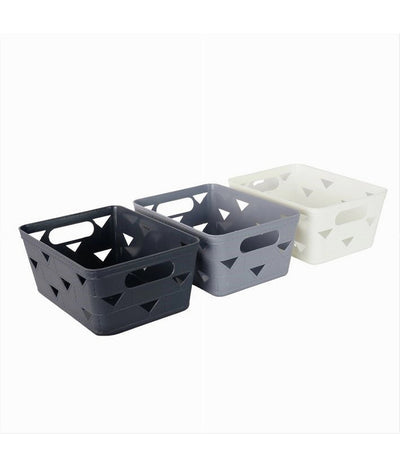 Set 2pz Cesto Cestino Portatutto Oggetti Organizer Rettangolare 20x14.7x9cm 10713