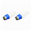 Set 2pz Connettore Spinotto Cavo Spina Antenna A Spina Femmina Televisione C-043