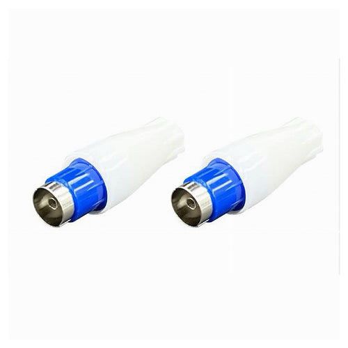 Set 2pz Connettore Spinotto Cavo Spina Antenna A Spina Femmina Televisione C-043