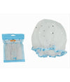 Set 2pz Cuffia Doccia Bagno Elastico Bordino Azzurro Stelle Protegge Capelli 79610