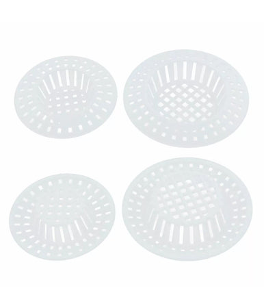 Set 2pz Filtro A Rete Raccogli Rifiuti Scarico Per Lavello Da 6/7cm Bianco 87629