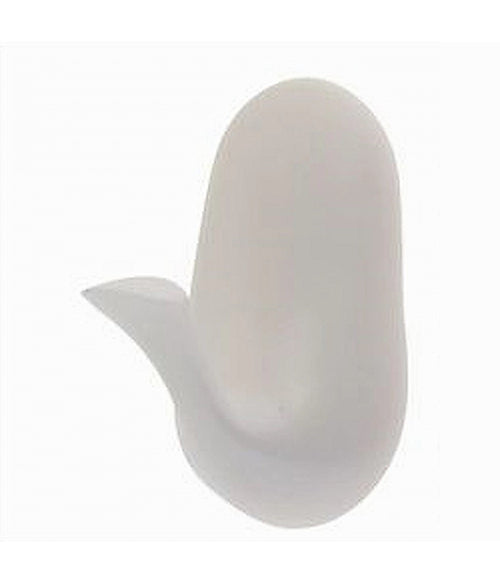 Set 2pz Ganci Appendini Adesivi Bianco Parete Casa Cucina Bagno Attaccapanni 87017