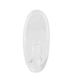 Set 2pz Ganci Appendini Adesivi Parete Casa Cucina Bagno Attaccapanni Ovali 87013