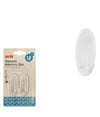 Set 2pz Ganci Appendini Adesivi Parete Casa Cucina Bagno Attaccapanni Ovali 87013