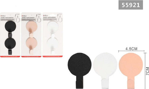 Set 2pz Ganci Appendini Autoadesivi Tondo Parete Casa Cucina Bagno 4,5x7cm 55921 Casa e cucina/Arredamento/Ingresso/Appendiabiti a parete Trade Shop italia - Napoli, Commerciovirtuoso.it