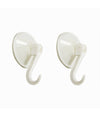 Set 2pz Ganci Appendini Parete A Ventosa Cucina Bagno Attaccapanni Bianchi 59673