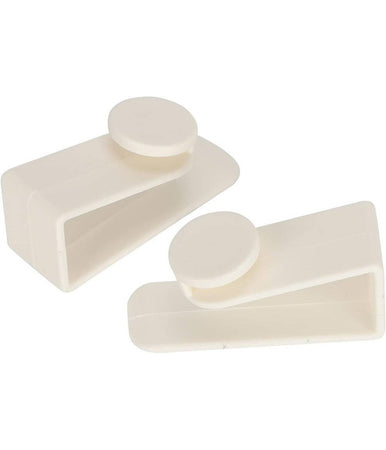 Set 2pz Ganci Per Porta Armadio Portatili Per Appendere Oggetti Casa Bianco 87359