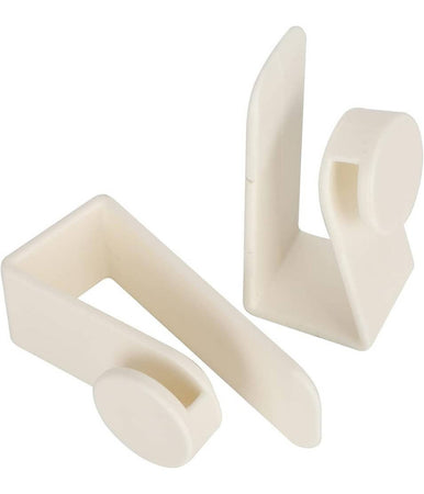 Set 2pz Ganci Per Porta Armadio Portatili Per Appendere Oggetti Casa Bianco 87359