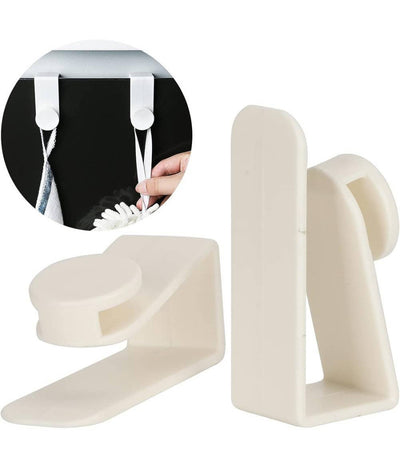 Set 2pz Ganci Per Porta Armadio Portatili Per Appendere Oggetti Casa Bianco 87359
