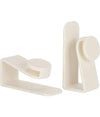 Set 2pz Ganci Per Porta Armadio Portatili Per Appendere Oggetti Casa Bianco 87359