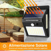 Set 2pz Lampada Faro Led Solare Faretto Sensore Movimento Luce Esterno Giardino Illuminazione/Illuminazione per esterni/Proiettori Trade Shop italia - Napoli, Commerciovirtuoso.it