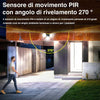 Set 2pz Lampada Faro Led Solare Faretto Sensore Movimento Luce Esterno Giardino Illuminazione/Illuminazione per esterni/Proiettori Trade Shop italia - Napoli, Commerciovirtuoso.it
