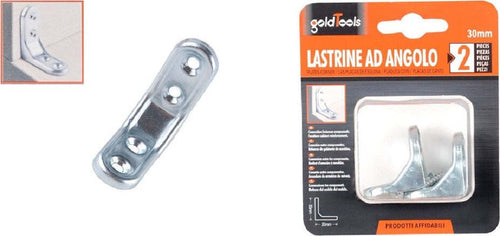 Set 2pz Lastrina Ad Angolo 30x30mm Sostegno Staffa Angolare Con Viti Mobili 91211 Fai da te/Ferramenta/Chiodi viti ed elementi di fissaggio/Staffa Trade Shop italia - Napoli, Commerciovirtuoso.it