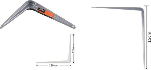 Set 2pz Reggimensola Supporto Staffa Triangolo Mensola Metallo 15cm Grigio 91262 Fai da te/Ferramenta/Staffe e supporti per mensole Trade Shop italia - Napoli, Commerciovirtuoso.it