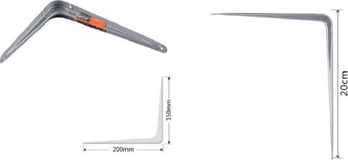 Set 2pz Reggimensola Supporto Staffa Triangolo Mensola Metallo 20cm Grigio 91263 Fai da te/Ferramenta/Staffe e supporti per mensole Trade Shop italia - Napoli, Commerciovirtuoso.it