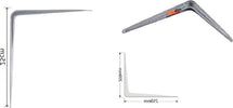 Set 2pz Reggimensola Supporto Staffa Triangolo Mensola Metallo 25cm Grigio 91264 Fai da te/Ferramenta/Staffe e supporti per mensole Trade Shop italia - Napoli, Commerciovirtuoso.it